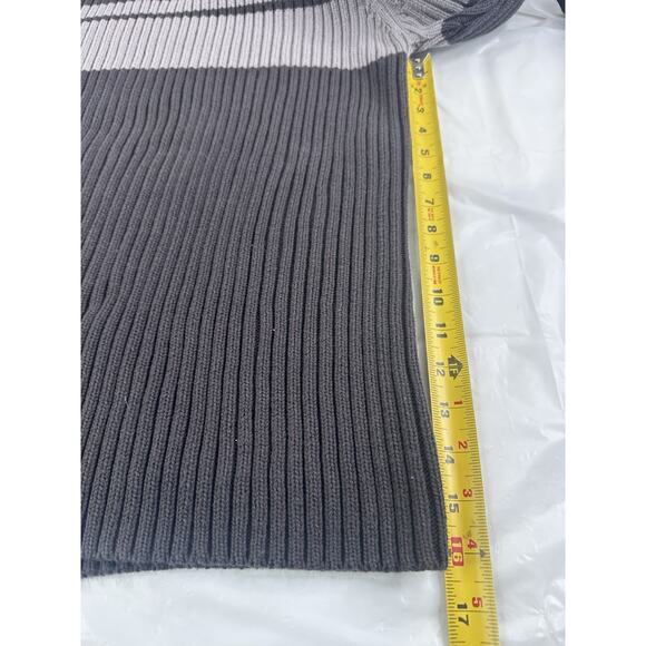 Bombardier Mens L Ski Doo Ribbed Heavy Knit Sweater Crew Neck Pullover Greytr vr - Picture 6 of 8